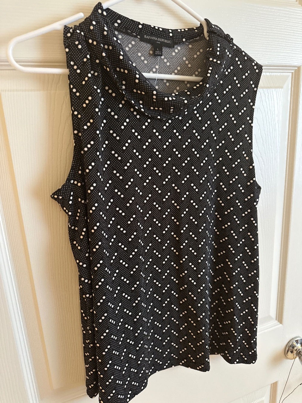 Banana Republic sleeveless shirt Jersey black large new
